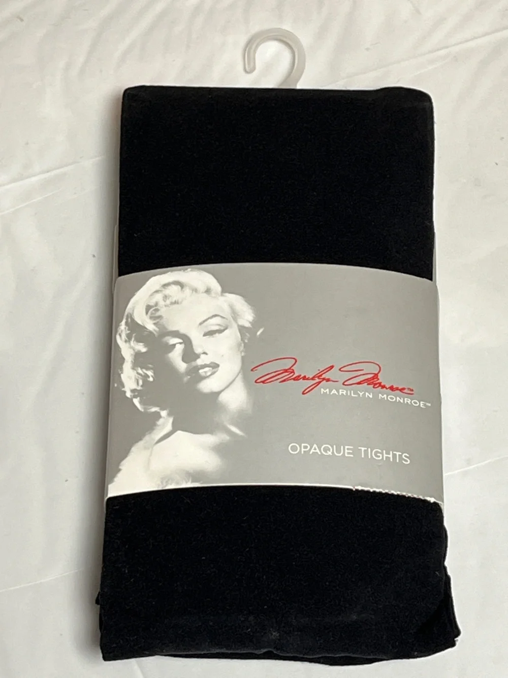 Marilyn Monroe Opaque Tights Black Large L NWT Hosiery